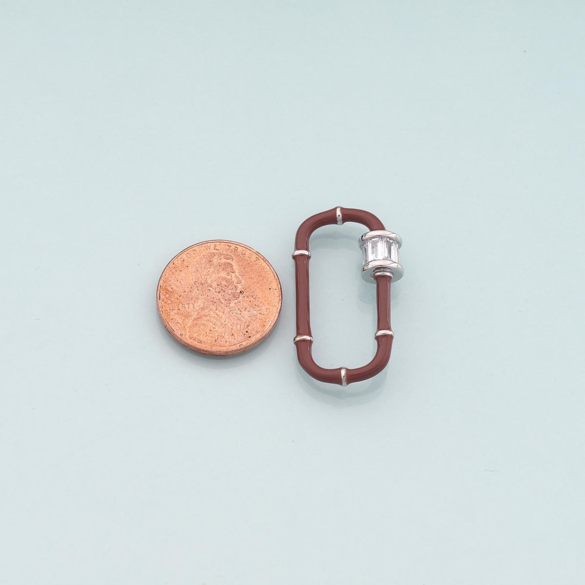 18K Gold Filled Enamel Oval Carabiner Clasp,Buckle Clasp,Carabiner Screw Clasp,Turnbuckle,for DIY Jewelry