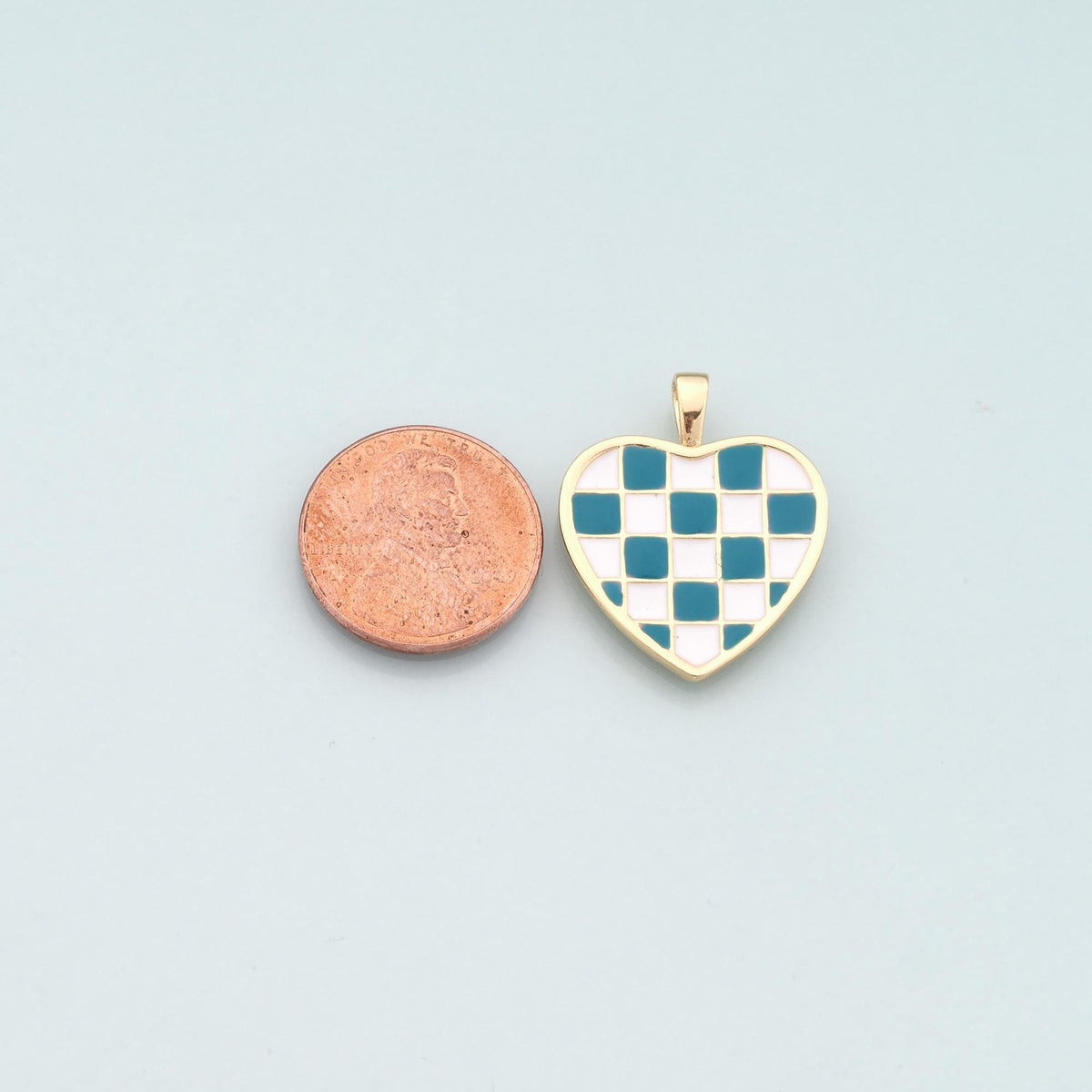 Gold Heart Charms,18K Gold Filled Heart Pendant,Enamel Heart Charm Bracelet Necklace for DIY Jewelry Making Supply