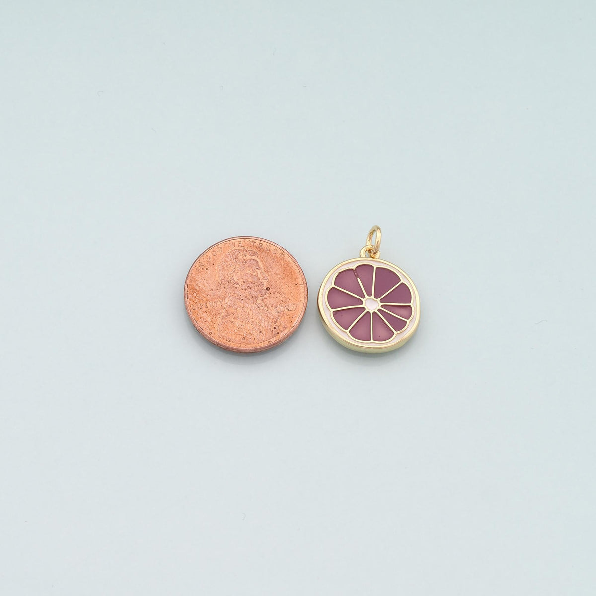18K Gold Filled Enamel Charm Pendant for Jewelry Making