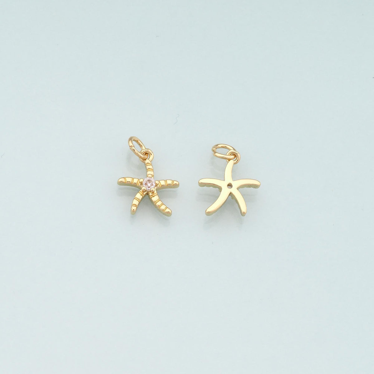 18K Gold Filled Star CZ Charm Pendant for Jewelry Making