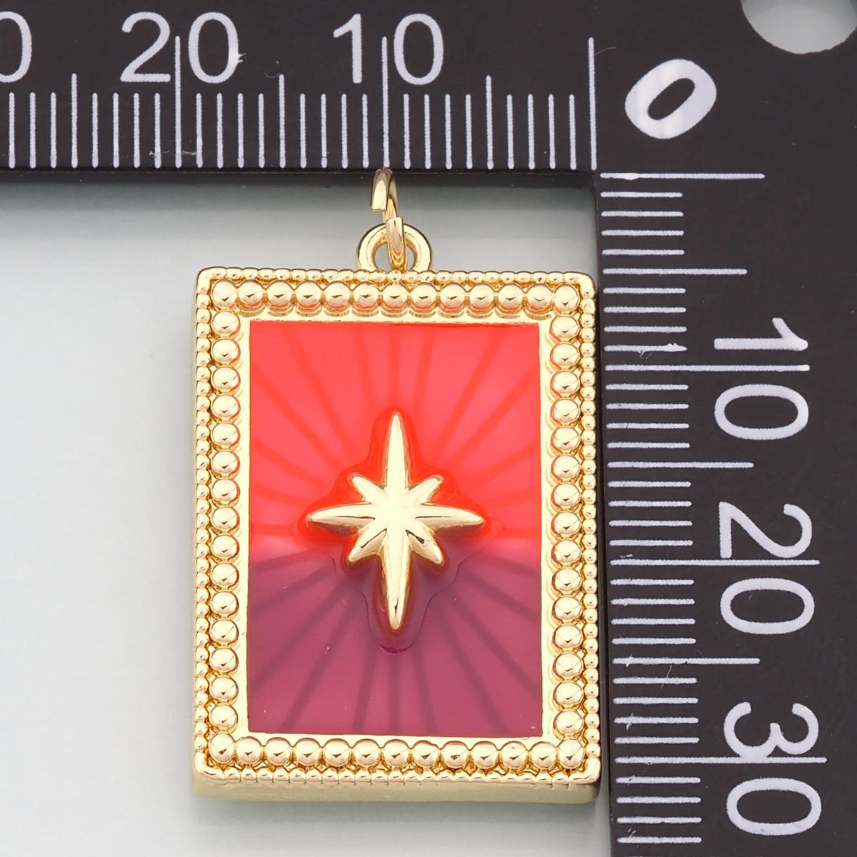 Gold Star Charm,18K Gold Filled North Star Pendant,Enamel Celestial Charm Bracelet Necklace for DIY Jewelry Making Supply