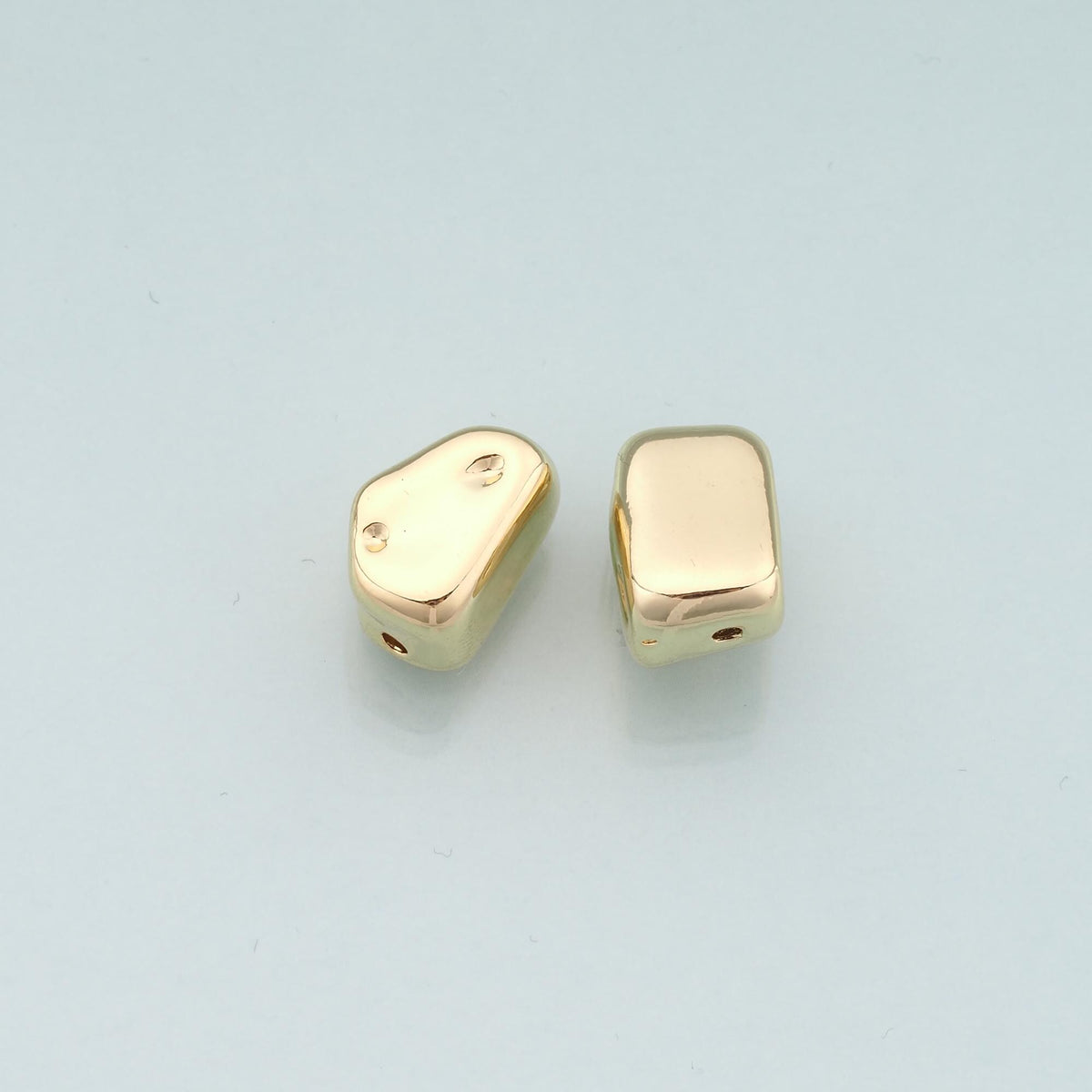 18K Gold Filled Geometry Beads Pendant,Geometry Charm Bracelet Necklace for DIY Jewelry Making Supply