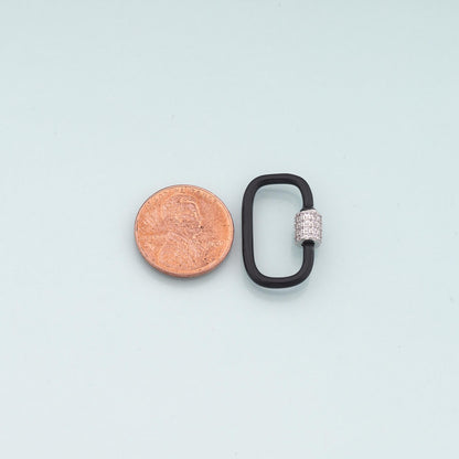 18K Gold Filled Enamel Oval Carabiner Clasp,Buckle Clasp,Carabiner Screw Clasp,Turnbuckle,for DIY Jewelry