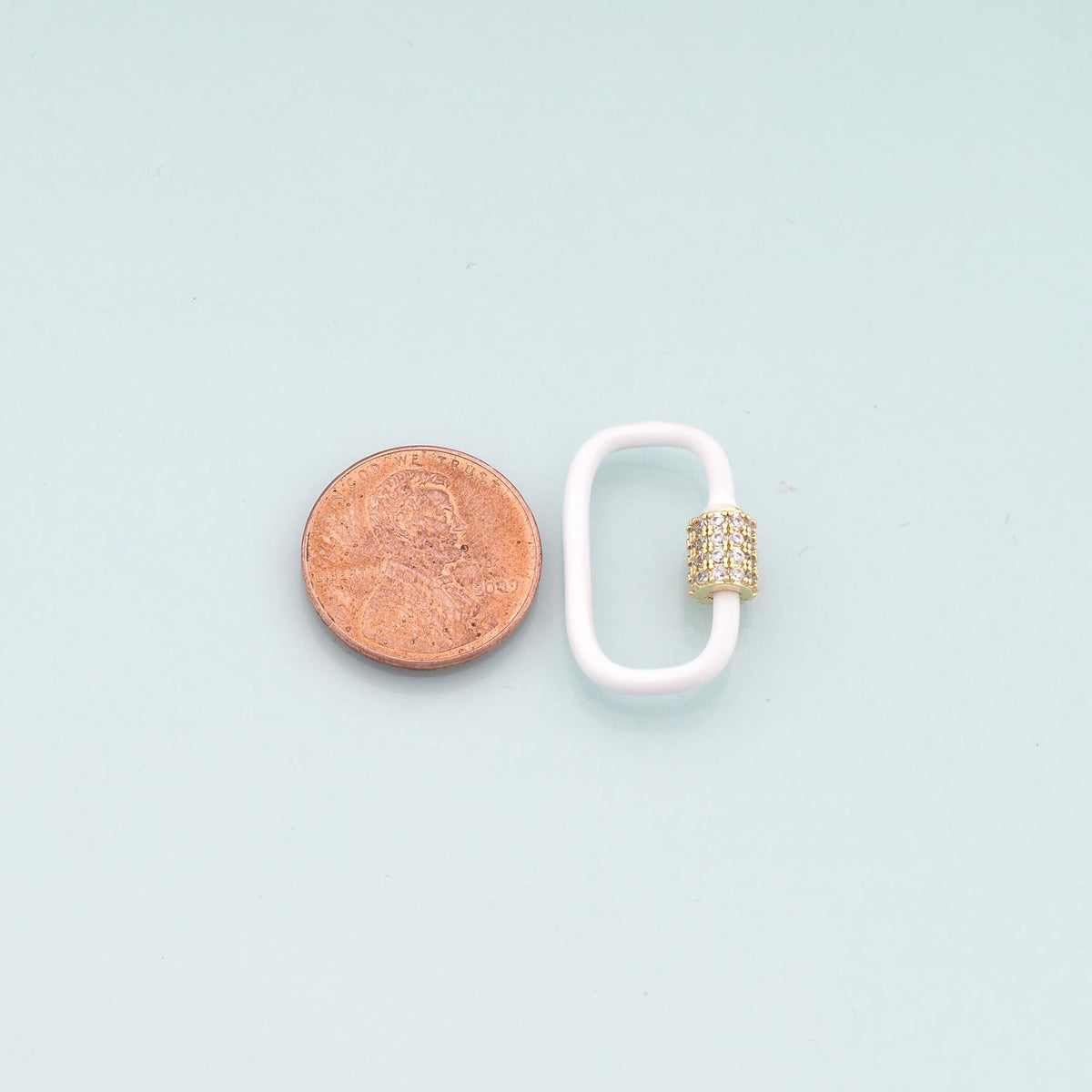 18K Gold Filled Enamel Oval Clasp for Jewelry Making