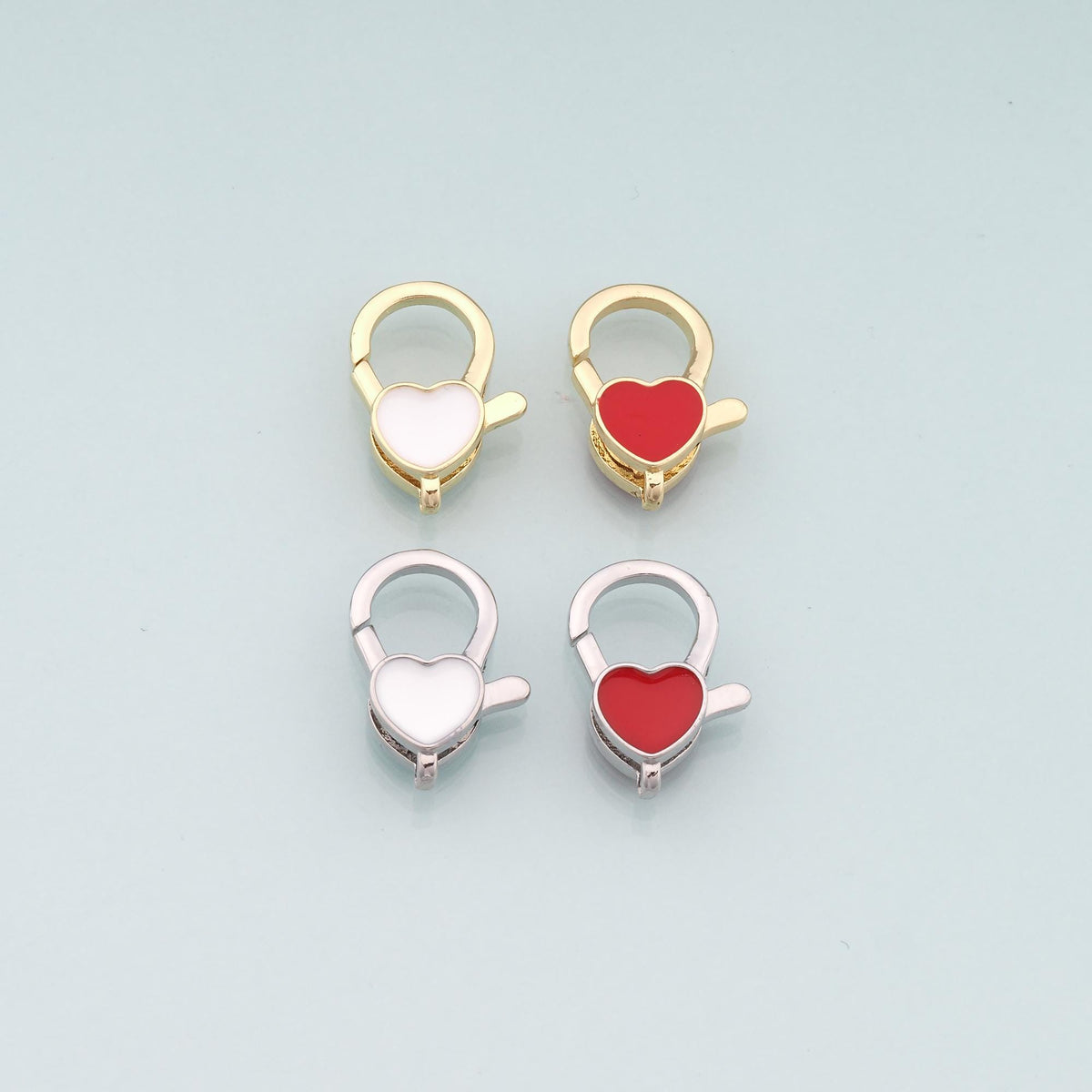 Gold Heart Clasp,18K Gold Filled Lobster Clasp Gold Lobster Claw for DIY Jewelry Finding Necklace Bracelet