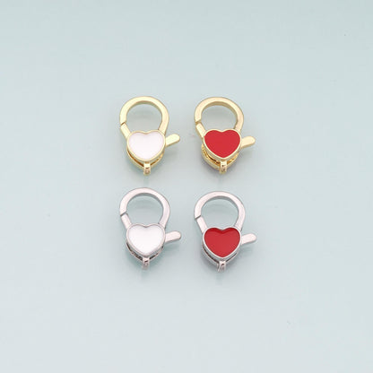 Gold Heart Clasp,18K Gold Filled Lobster Clasp Gold Lobster Claw for DIY Jewelry Finding Necklace Bracelet