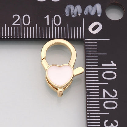 Gold Heart Clasp,18K Gold Filled Lobster Clasp Gold Lobster Claw for DIY Jewelry Finding Necklace Bracelet