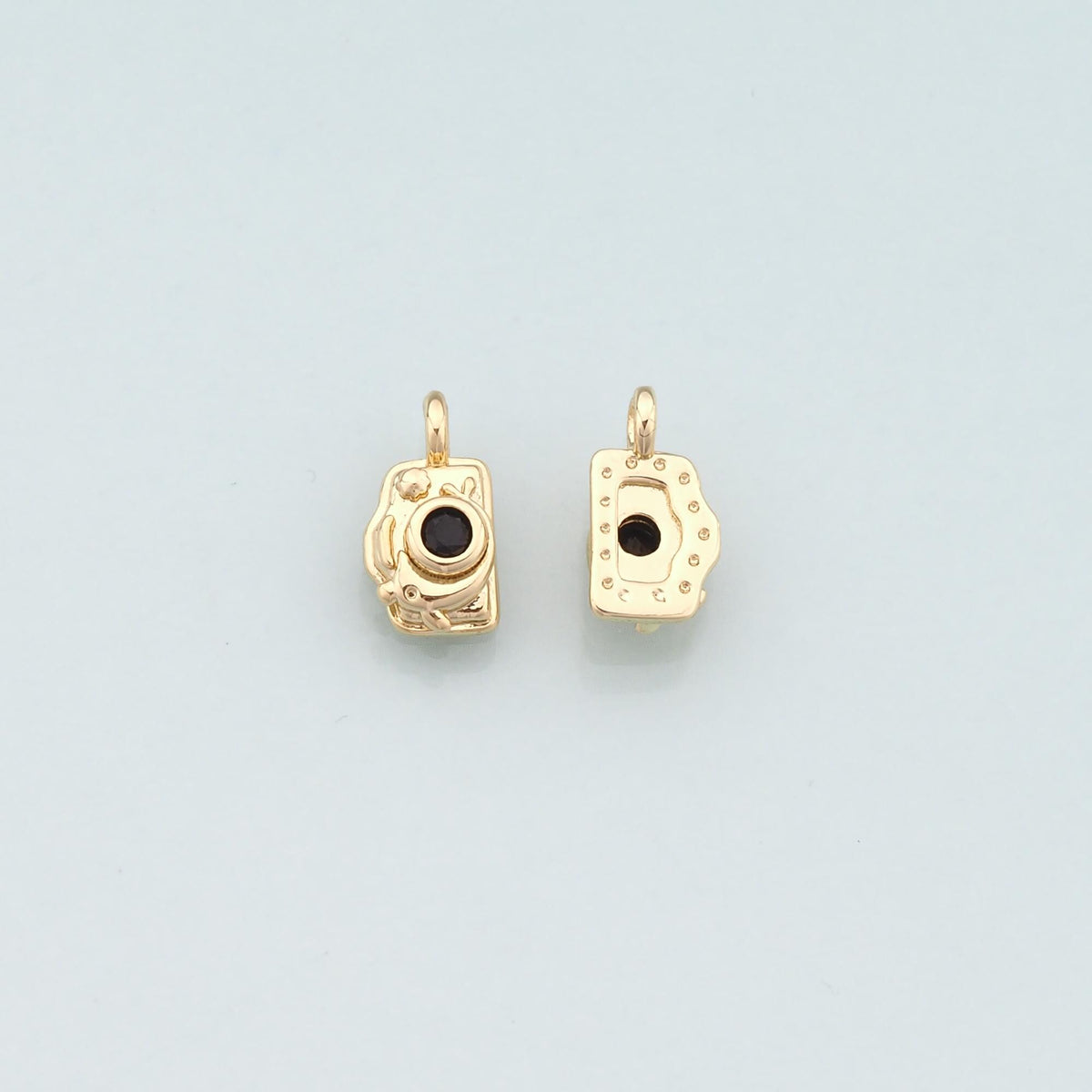 Gold Camera Charms,18K Gold Filled Camera Pendant,Camera Charm Bracelet Necklace for DIY Jewelry Making Supply