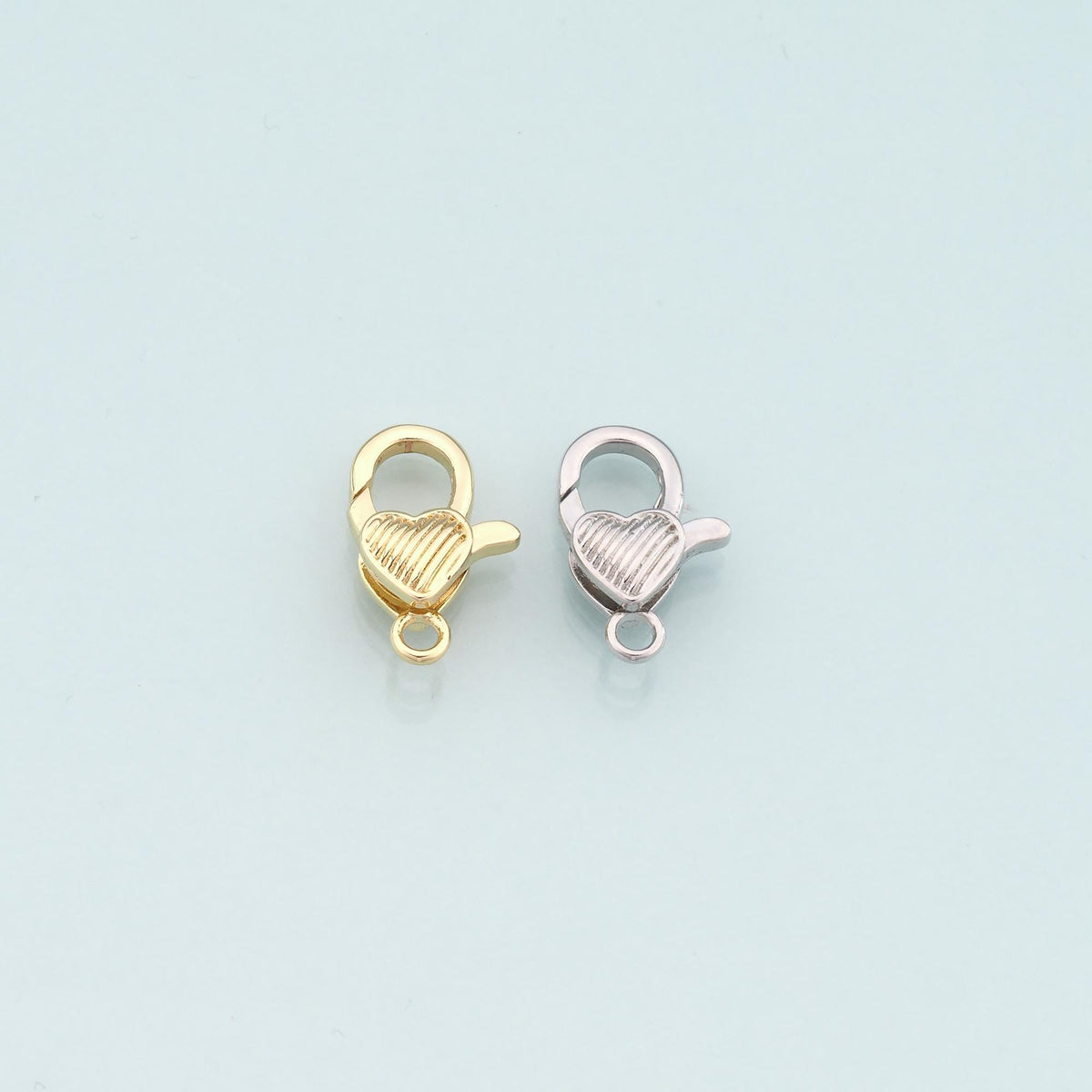Gold Heart Clasp,18K Gold Filled Lobster Clasp Gold Lobster Claw for DIY Jewelry Finding Necklace Bracelet