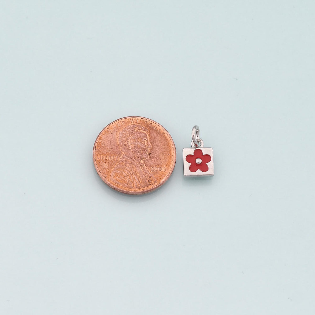 Gold Flower Charms,18K Gold Filled Flower Pendant,Enamel Flower Charm Bracelet Necklace for DIY Jewelry Making Supply