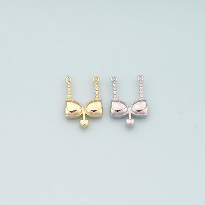 18K Gold Filled Bikini Pendant,Dainty Bikini Charm Bracelet Necklace for DIY Jewelry Making Supply