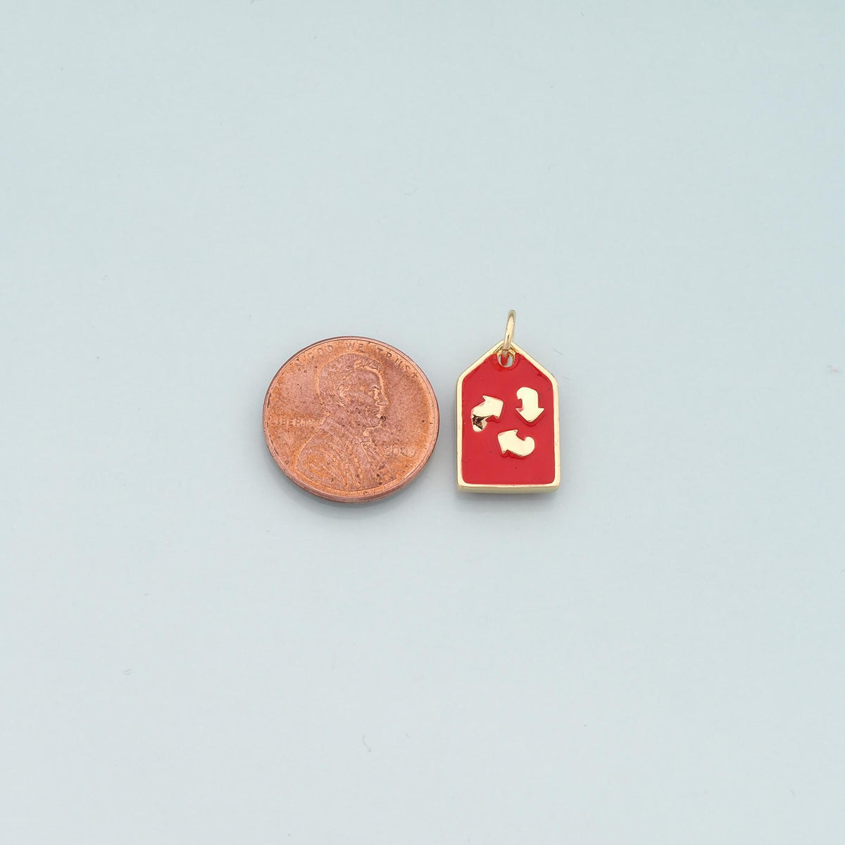 18K Gold Filled Hand Enamel Charm Pendant for Jewelry Making