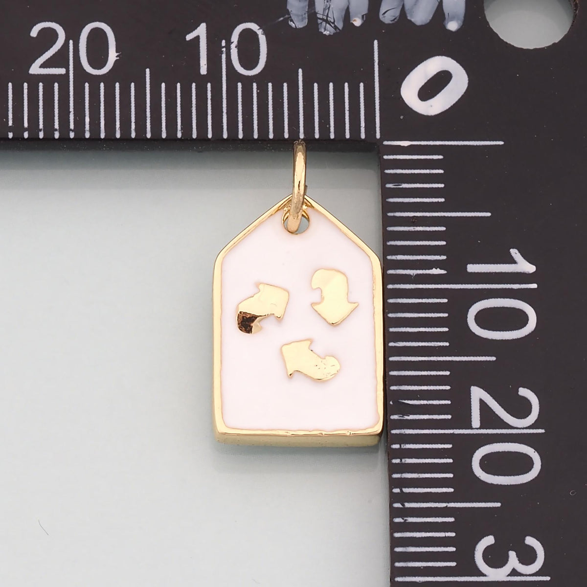 18K Gold Filled Hand Enamel Charm Pendant for Jewelry Making