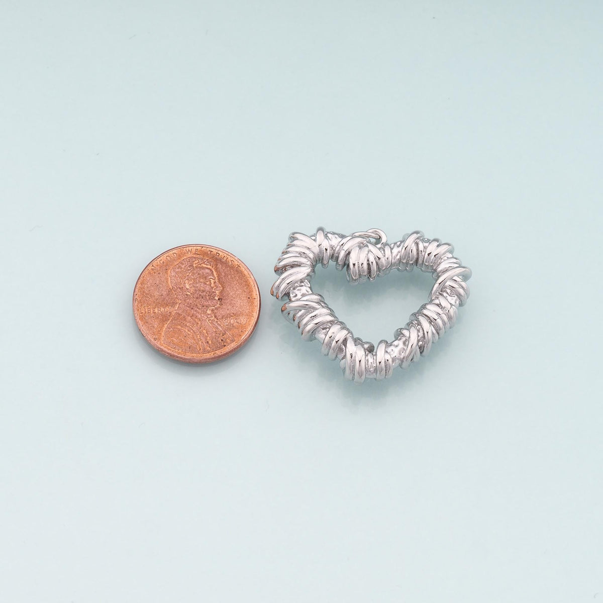 18K Gold Filled Heart Charm Pendant for Jewelry Making