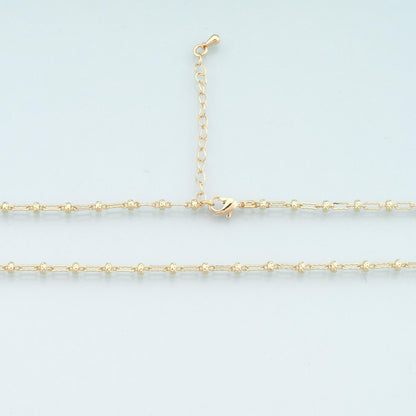 Gold Geometry Chain,18K Gold Filled Geometry for Necklace Bracelet DIY Jewelry Making Supply