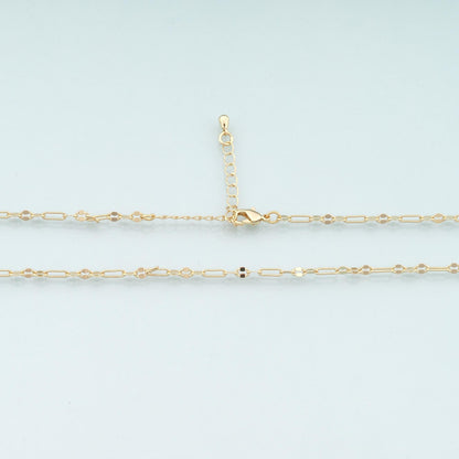 Gold Oval Chain,18K Gold Filled Oval for Necklace Bracelet DIY Jewelry Making Supply