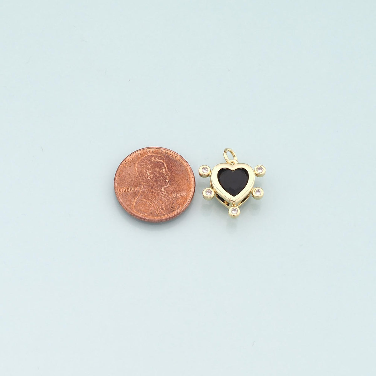 Gold Heart Charms,18K Gold Filled Heart Pendant,Dainty Heart Charm Bracelet Necklace for DIY Jewelry Making Supply