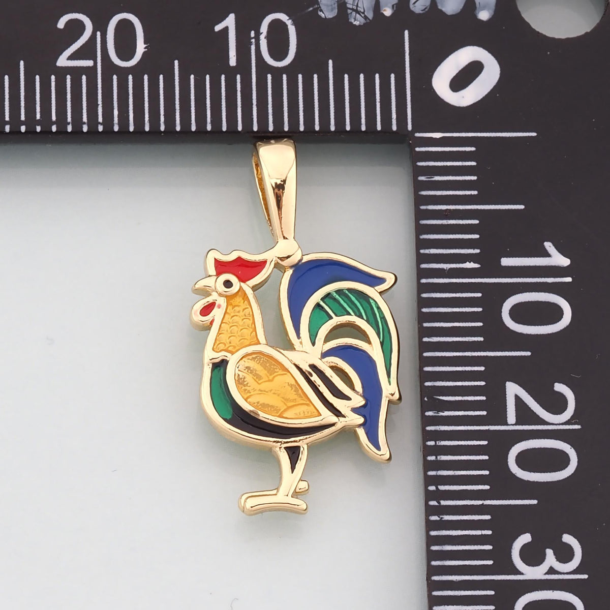 18K Gold Filled Enamel Charm Pendant for Jewelry Making