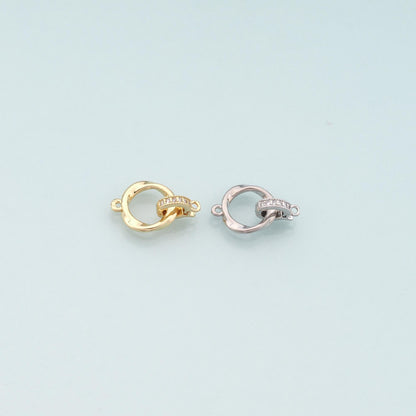 18K Gold Filled Round Carabiner Clasp,Carabiner Lock Connector,Spring Push Gate for DIY Jewelry Clasp Finding Necklace Bracel