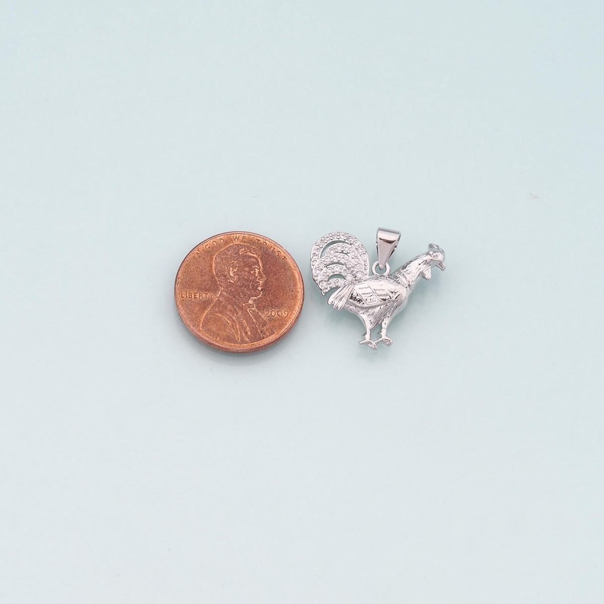 18K Gold Filled Cubic Zirconia Charm Pendant for Jewelry Making