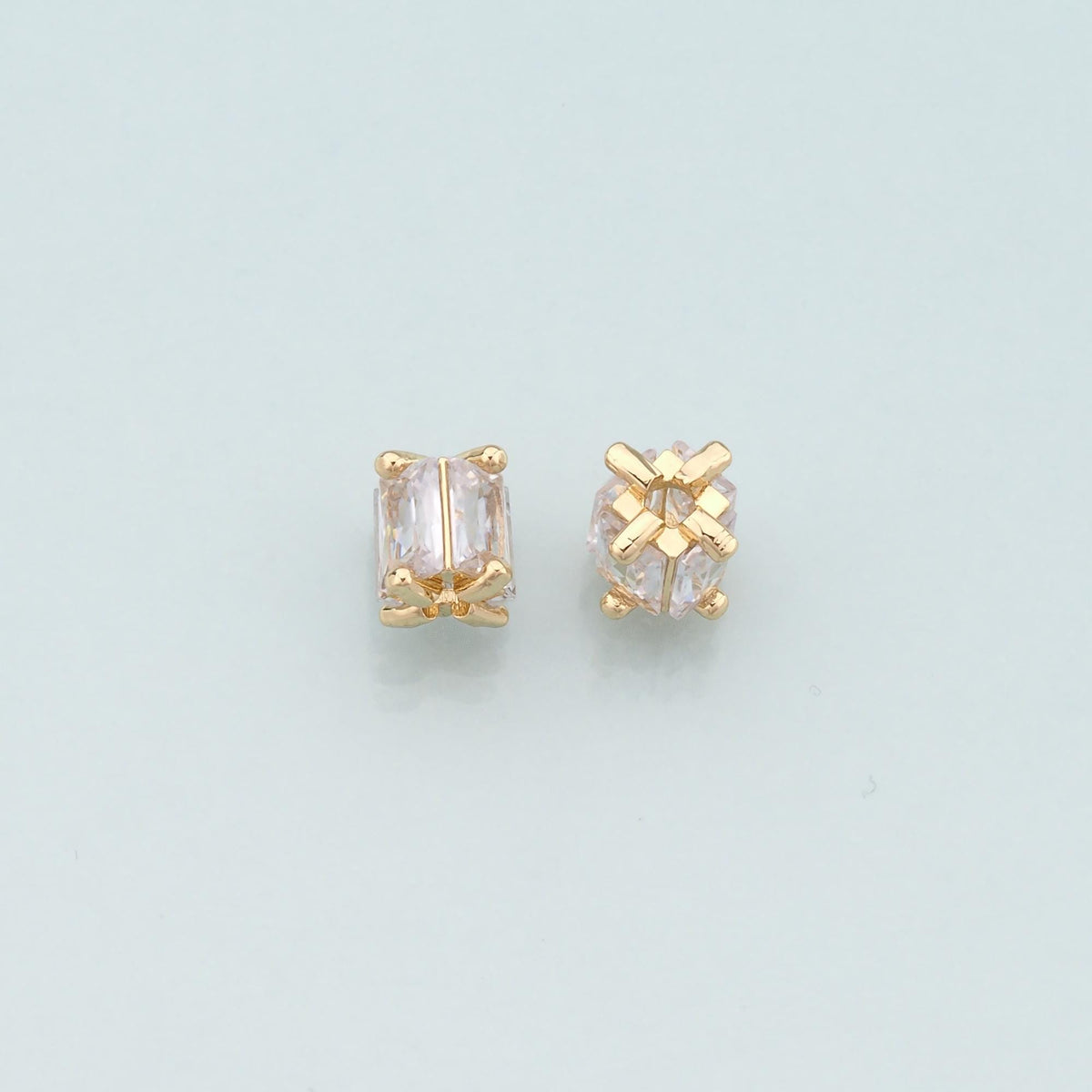 Gold Tube Bead Charms,18K Gold Filled Tube spacer beads Bracelet Necklace for DIY Jewelry Making Supply