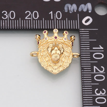 18K Gold Filled Cubic Zirconia Charm Pendant for Jewelry Making