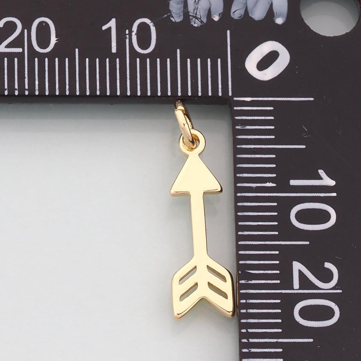 18K Gold Filled Arrow Pendant,Dainty Arrow Charm Bracelet Necklace for DIY Jewelry Making Supply