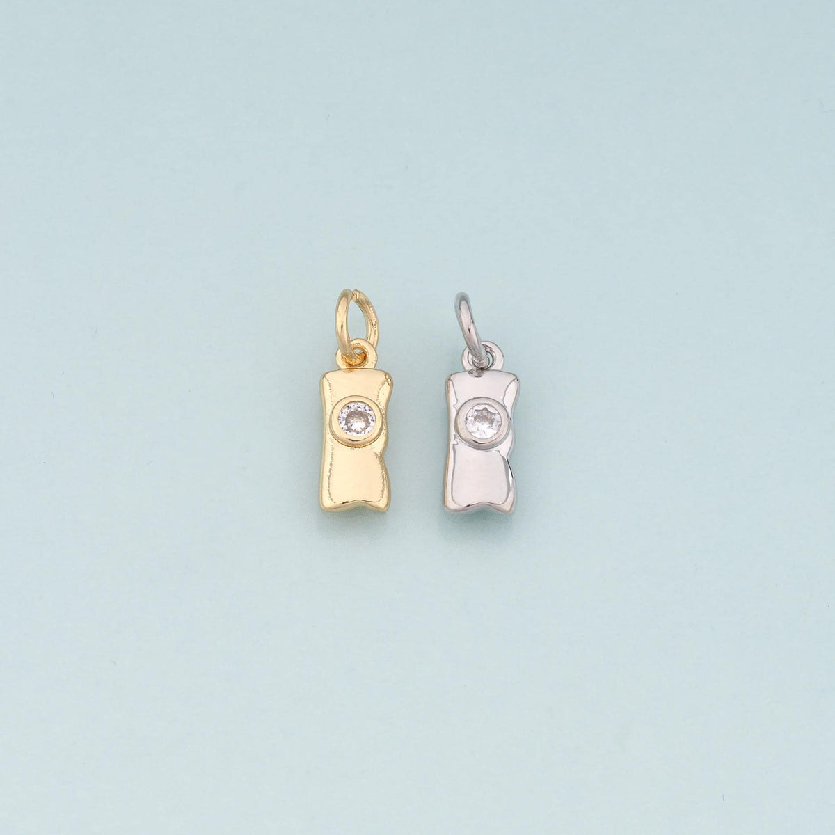 18K Gold Filled Hand CZ Charm Pendant for Jewelry Making