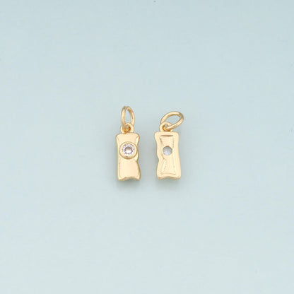 18K Gold Filled Hand CZ Charm Pendant for Jewelry Making