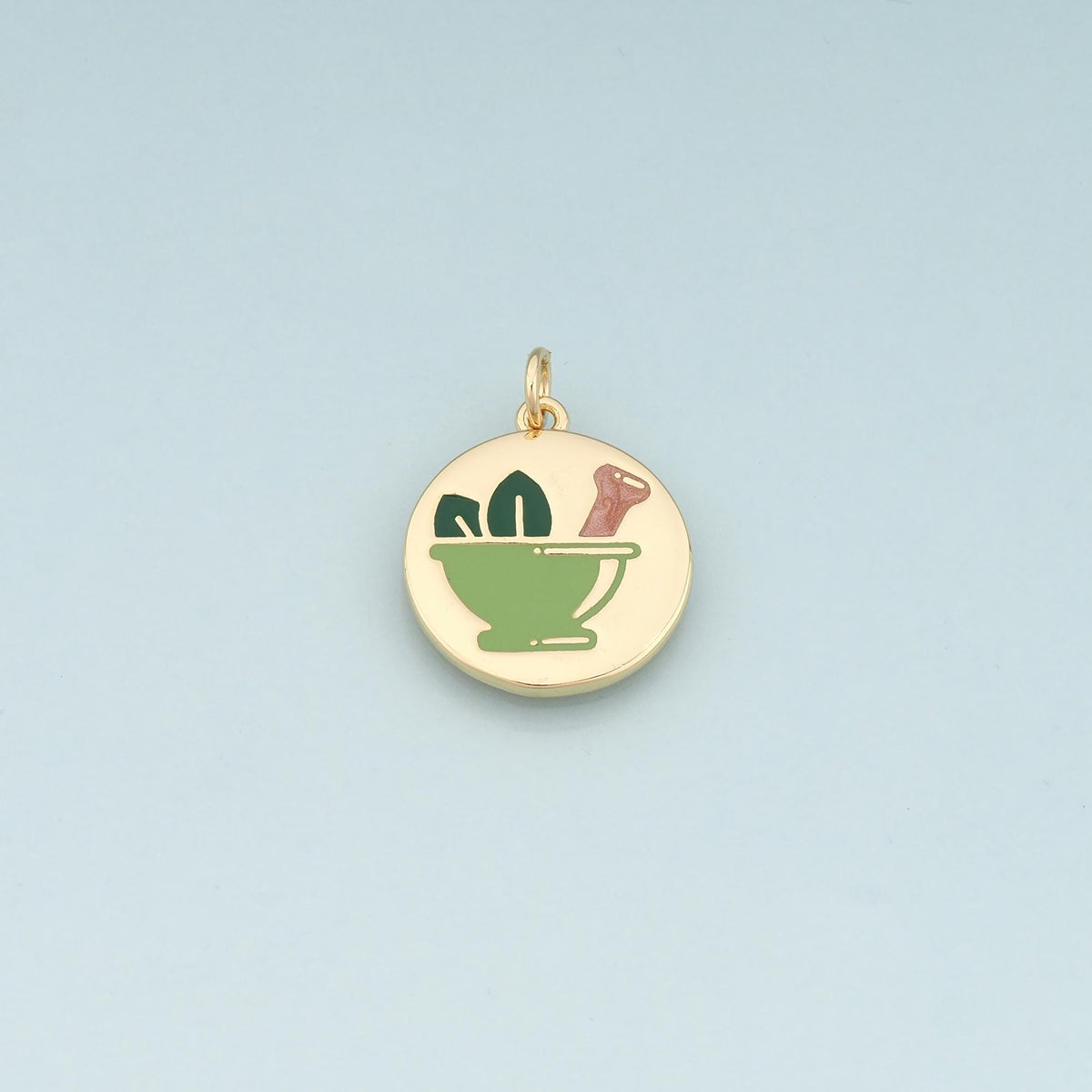18K Gold Filled Ice Cream Cup Cream Pendant,Enamel Ice Cream Charm Bracelet Necklace for DIY Jewelry Making Supply