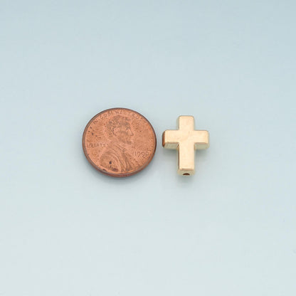 18K Gold Filled Cross Spacer Beads for Jewelry Making