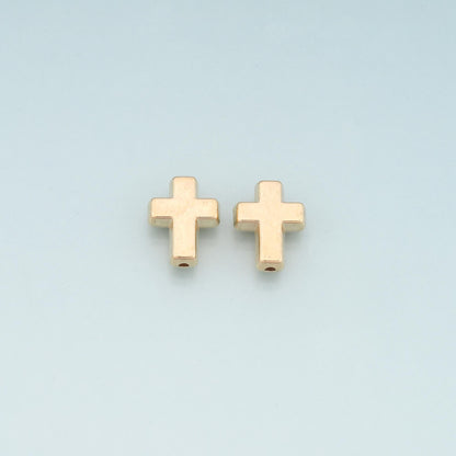 18K Gold Filled Cross Spacer Beads for Jewelry Making