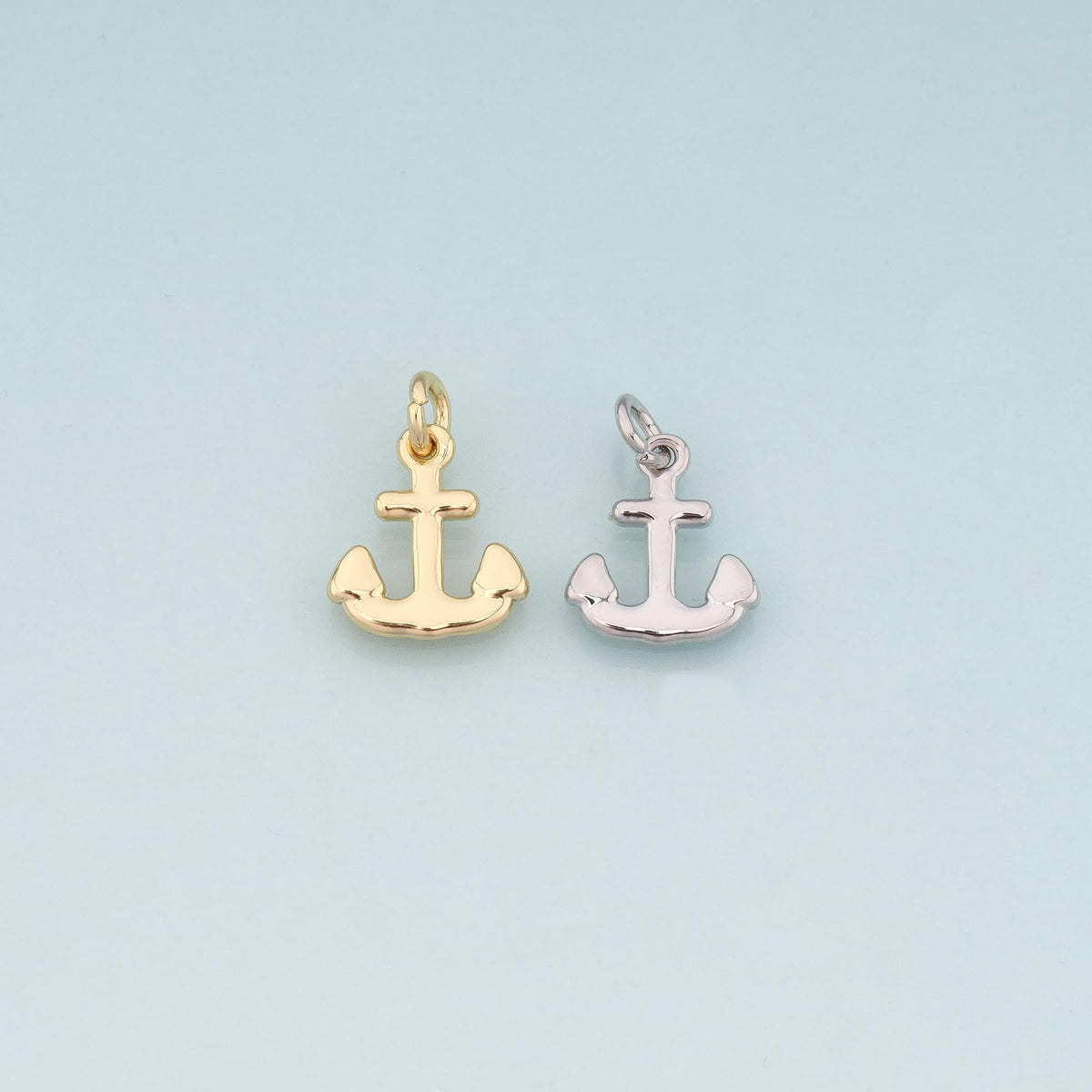 Gold Anchor Charms,18K Gold Filled Anchor Pendant Charm Bracelet Necklace for DIY Jewelry Making Supply