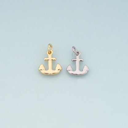 Gold Anchor Charms,18K Gold Filled Anchor Pendant Charm Bracelet Necklace for DIY Jewelry Making Supply