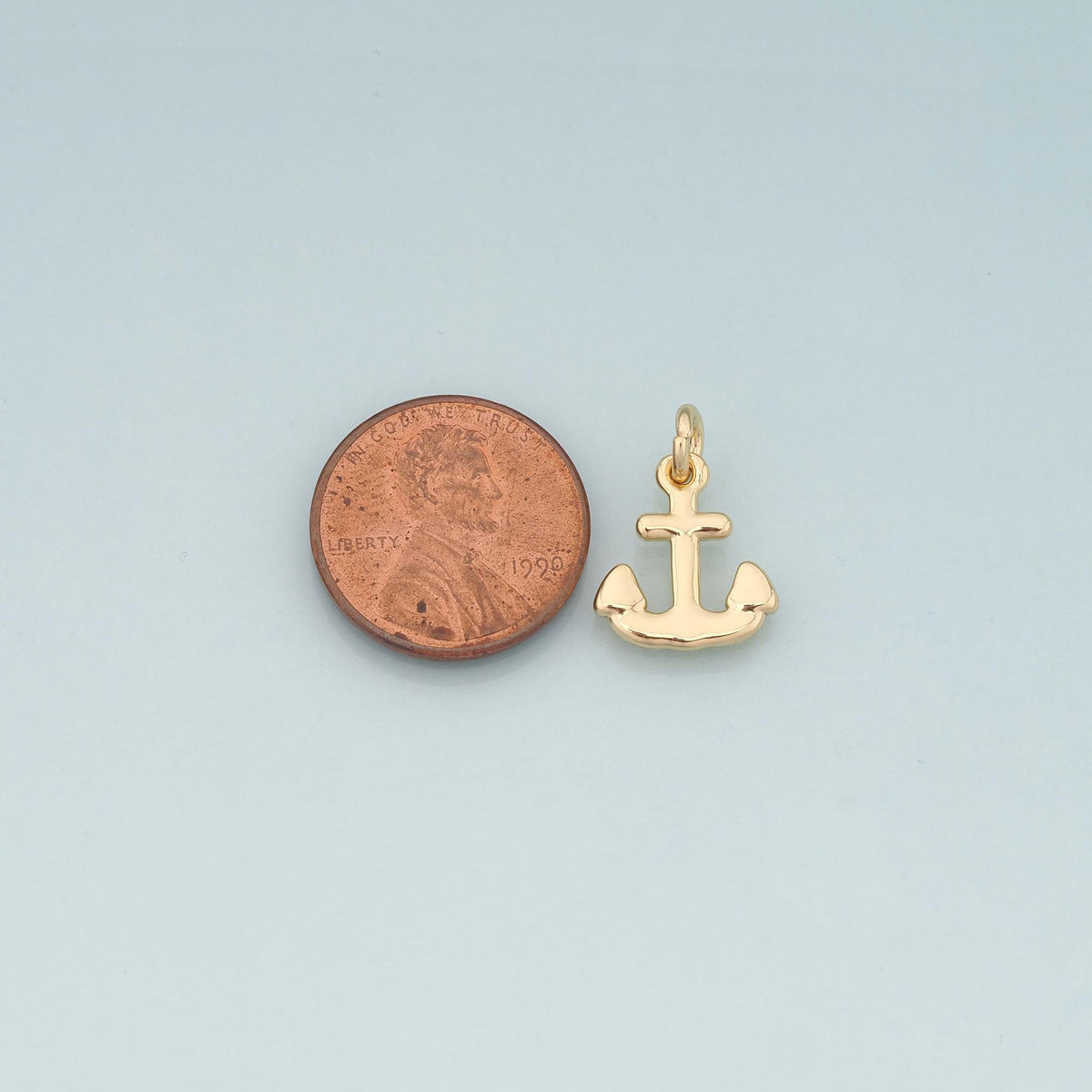 Gold Anchor Charms,18K Gold Filled Anchor Pendant Charm Bracelet Necklace for DIY Jewelry Making Supply