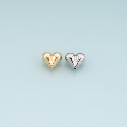 Gold Heart Beads Charms,18K Gold Filled Heart Spacer beads Bracelet Necklace for DIY Jewelry Making Supply