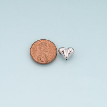 Gold Heart Beads Charms,18K Gold Filled Heart Spacer beads Bracelet Necklace for DIY Jewelry Making Supply