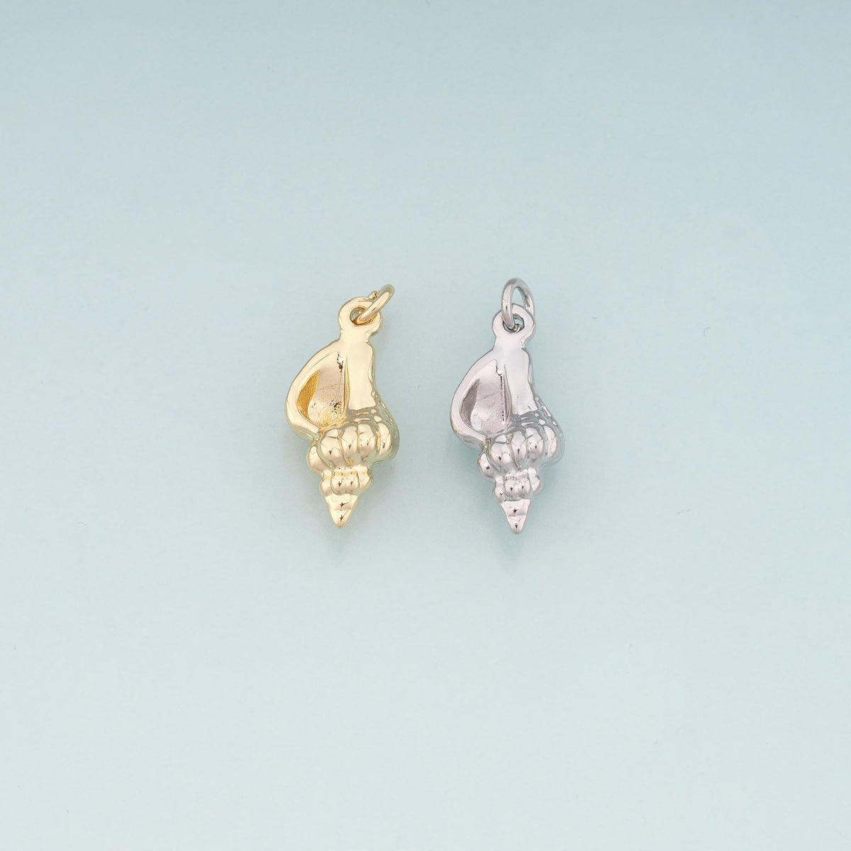 Gold Conch Charms,18K Gold Filled Shell Pendant,Conch Shell Charm Bracelet Necklace for DIY Jewelry Making Supply