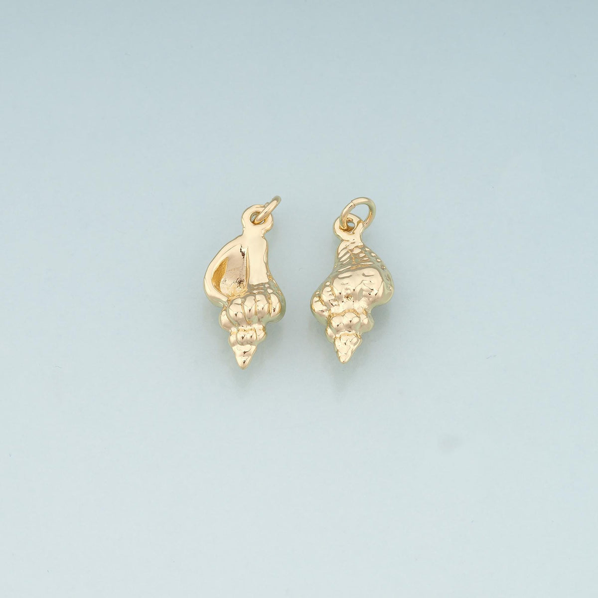 Gold Conch Charms,18K Gold Filled Shell Pendant,Conch Shell Charm Bracelet Necklace for DIY Jewelry Making Supply