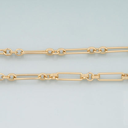 Gold Paper Clip Chain,18K Gold Filled Oval Chain for Necklace Bracelet DIY Jewelry Making Supply