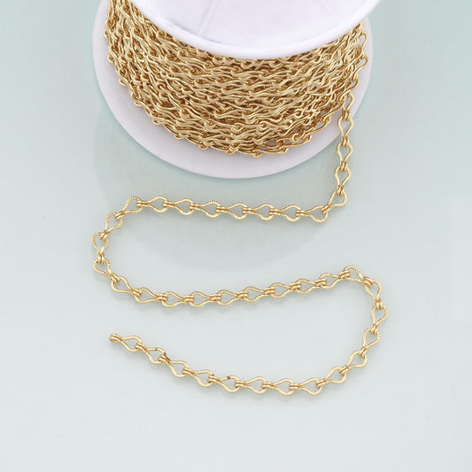 Gold Geometry Chain,18K Gold Filled Geometry Chain for Necklace Bracelet DIY Jewelry Making Supply