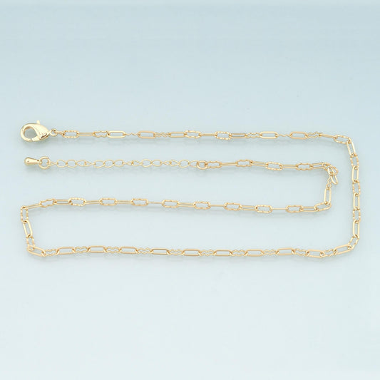 Gold Oval Chain,18K Gold Filled Oval for Necklace Bracelet DIY Jewelry Making Supply