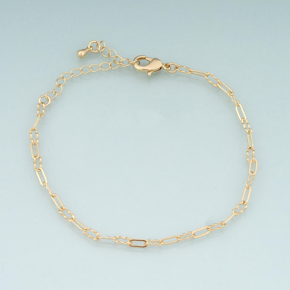 Gold Adjustable Chain,18K Gold Filled Oval Bracelet,Semi Finished Bracelets,Bracelets for Jewelry Making