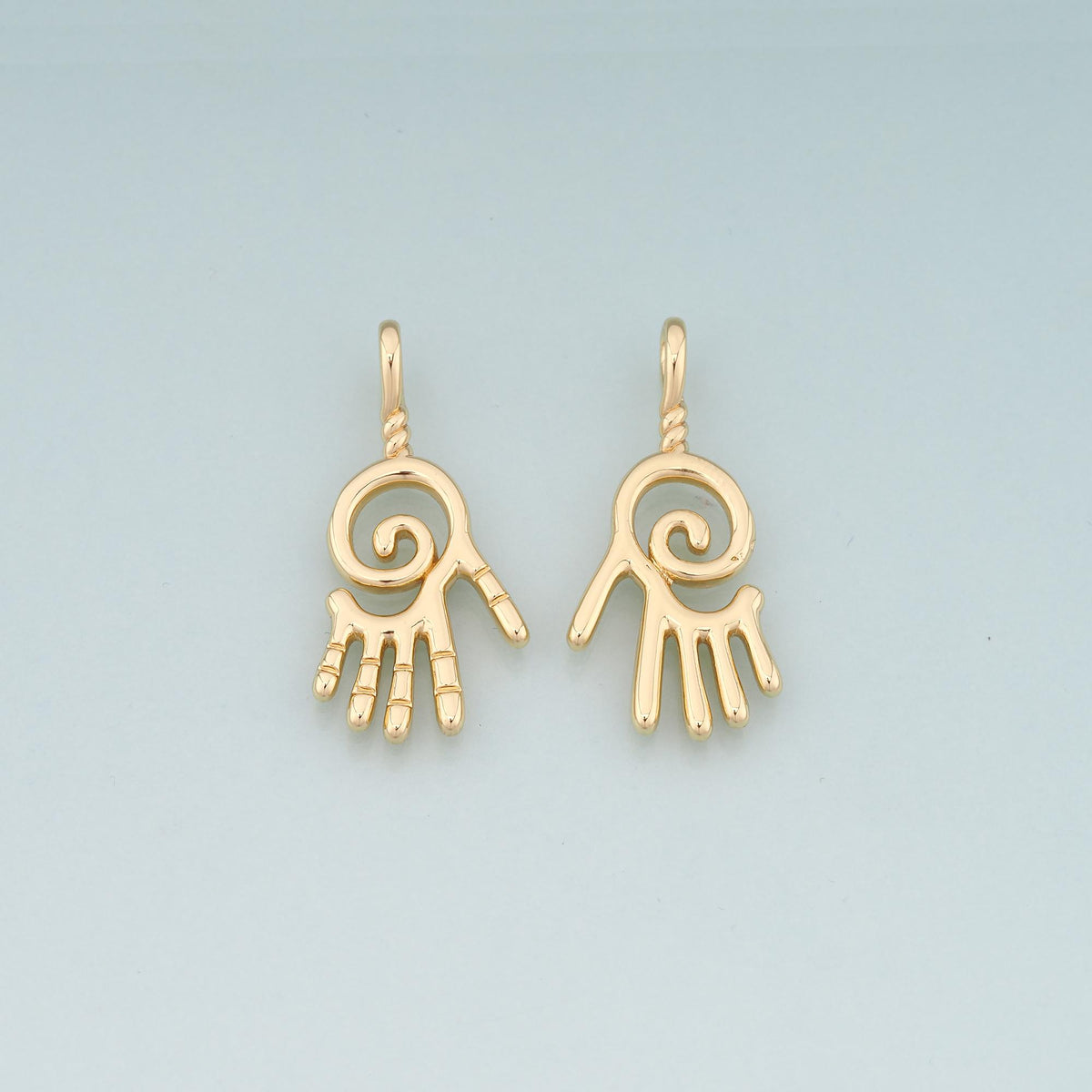 18K Gold Filled Hand Charm Pendant for Jewelry Making
