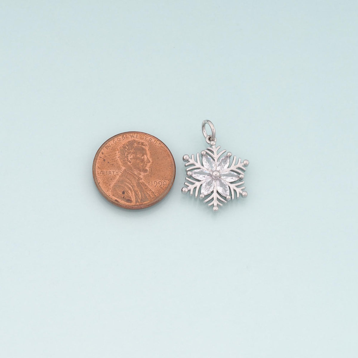 Gold Christmas Charms,18K Gold Filled CZ Micro Pave Christmas snowflake Pendant Charm Bracelet Necklace for DIY Jewelry Makin