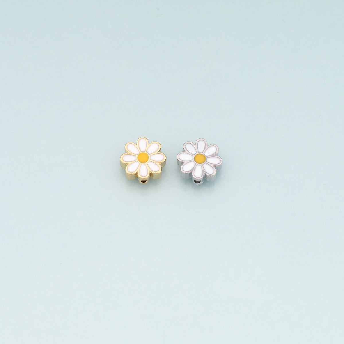 Gold Flower Spacer Beads Charms,18K Gold Filled Flower Bracelet Necklace for DIY Jewelry Making Supply