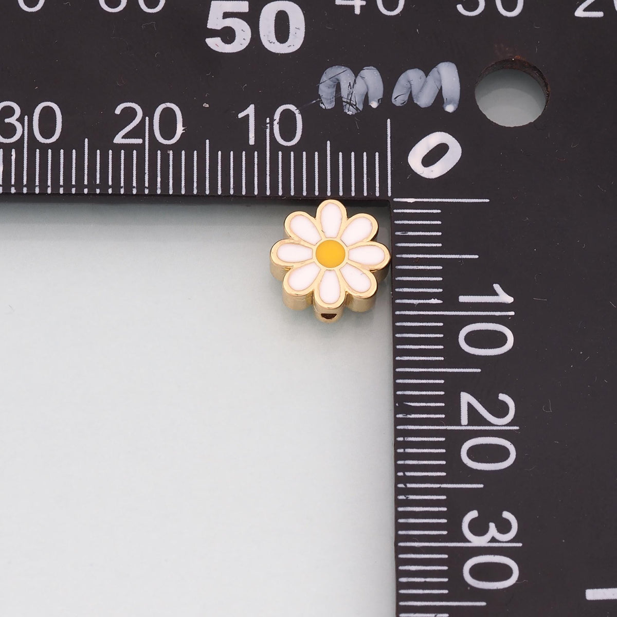 Gold Flower Spacer Beads Charms,18K Gold Filled Flower Bracelet Necklace for DIY Jewelry Making Supply
