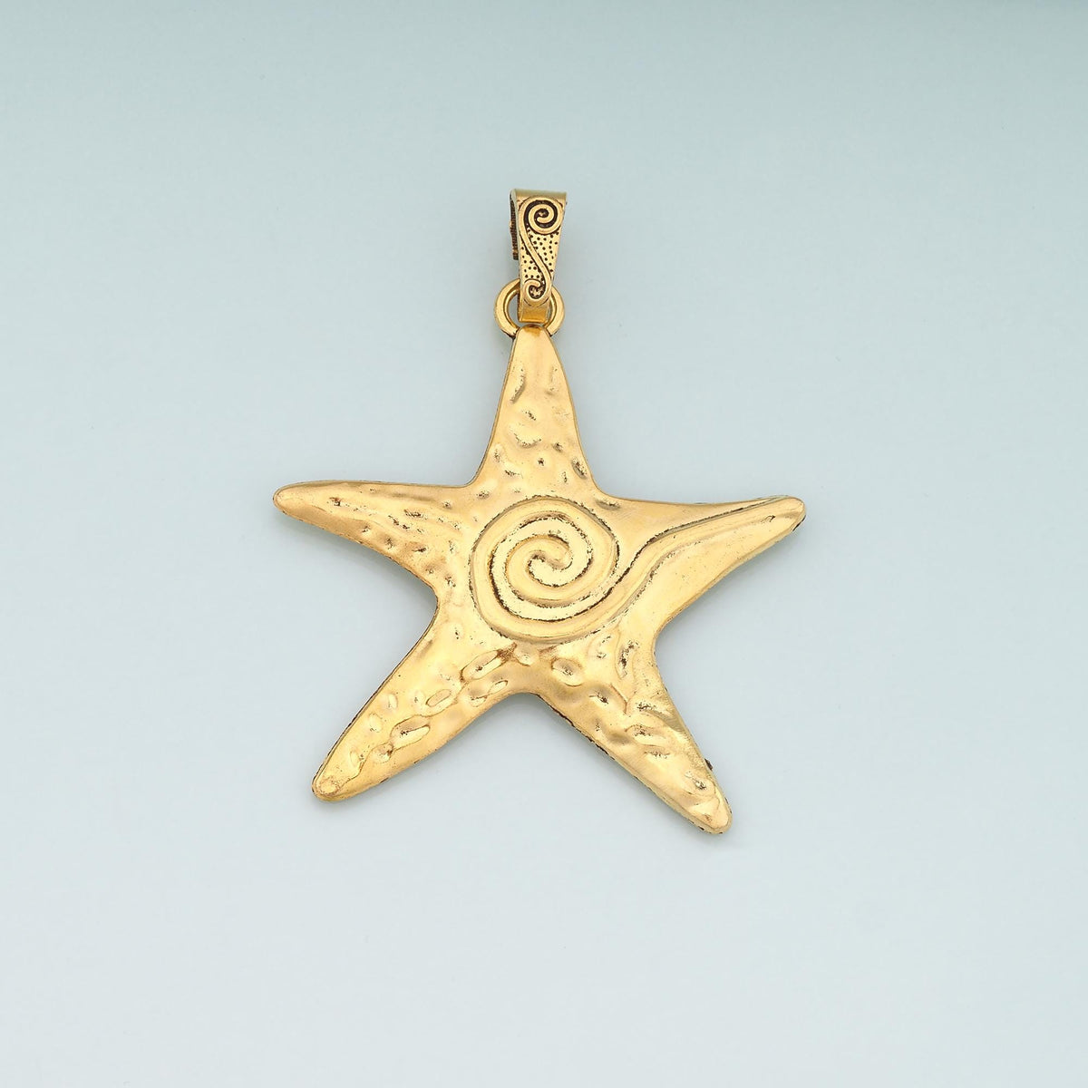 Gold Starfish Charms,18K Gold Filled Big Sea star Pendant,Starfish Charm Bracelet Necklace for DIY Jewelry Making Supply