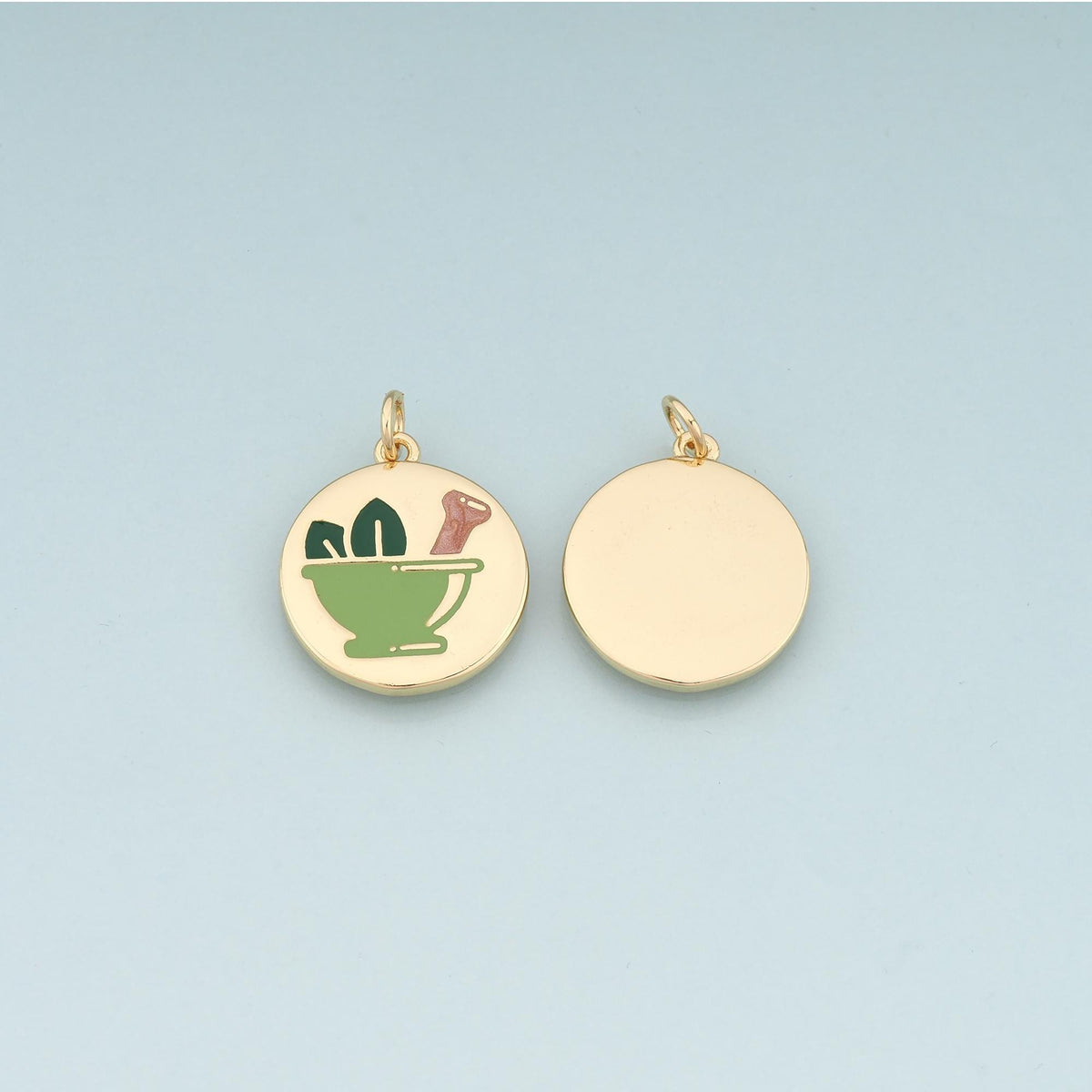 18K Gold Filled Ice Cream Cup Cream Pendant,Enamel Ice Cream Charm Bracelet Necklace for DIY Jewelry Making Supply
