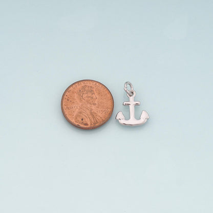 Gold Anchor Charms,18K Gold Filled Anchor Pendant Charm Bracelet Necklace for DIY Jewelry Making Supply